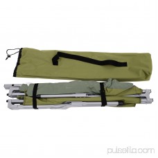 Outsunny Heavy-Duty Outdoor Folding Military Style Camping Cot - Green